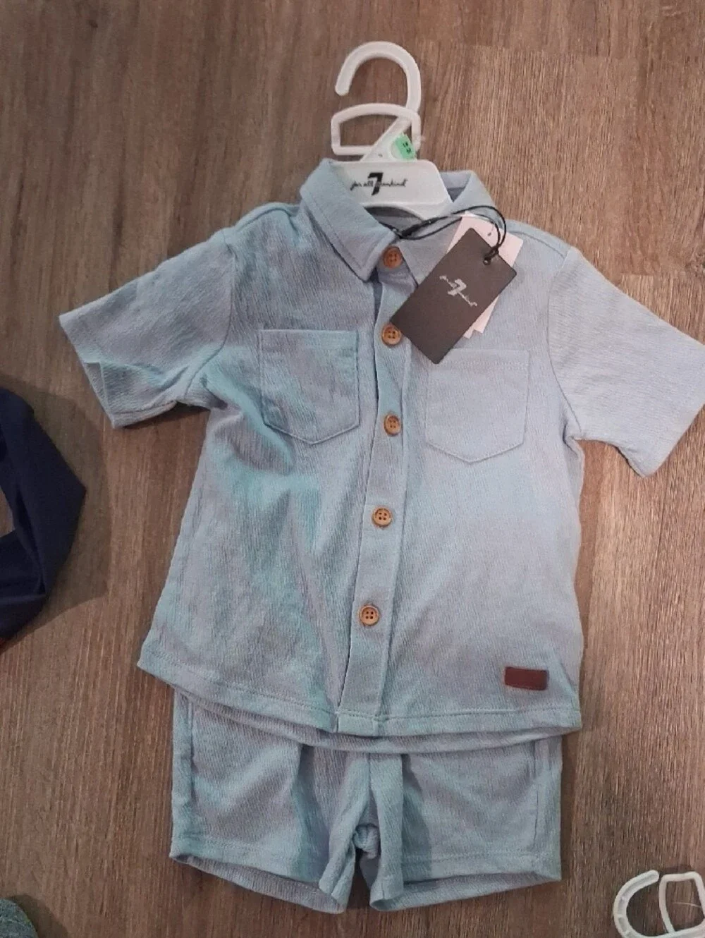 Nwt 4 Boy Outfits Tommy Bahamas, New Balance, Little Me And 7 For All Man Kind
